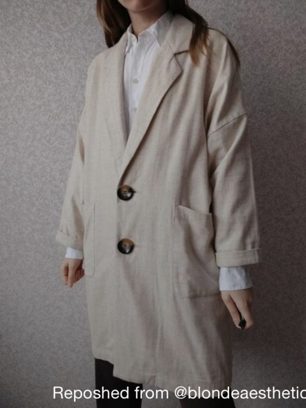 Zara Cream linen Jacket size Small